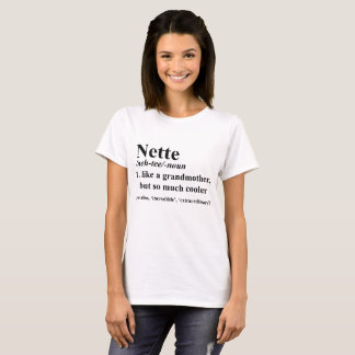T-shirt Définition de dictionnaire de grand-mère de Nette