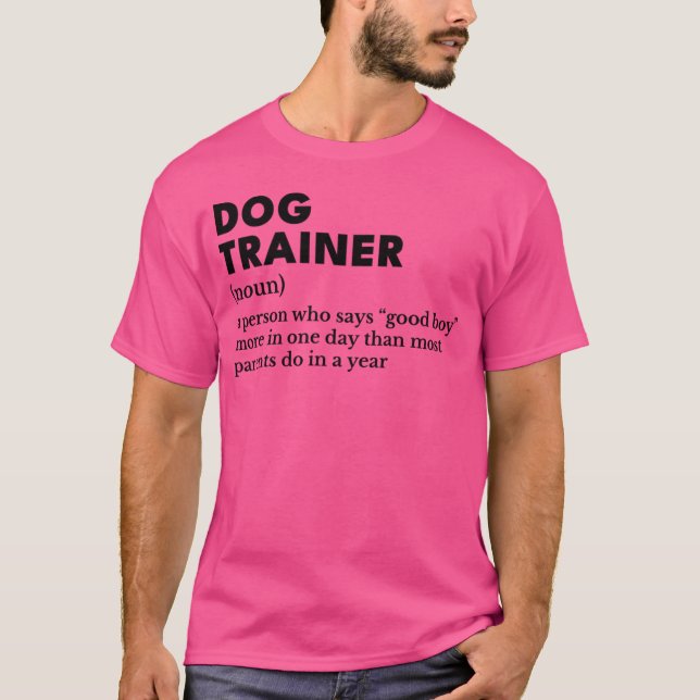 T-shirt Définition de Dograiner hilarante Noir rétro (Devant)