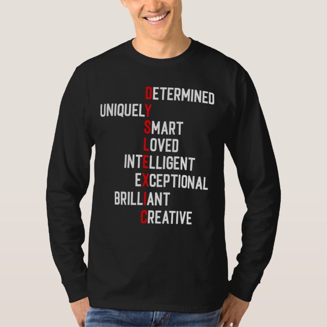 T-shirt Définition De Dyslexie Sensibilisation Interventio (Devant)