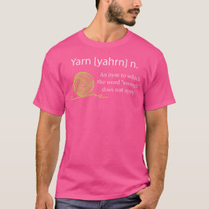 T-shirt Définition de fil nom amusant tricot crochet trico