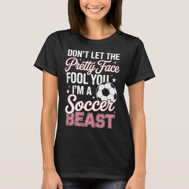 T-shirt Définition de fille de football  (Devant)