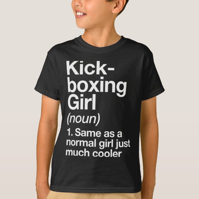 T-shirt Définition de fille de kickboxing drôle arts marti (Devant)