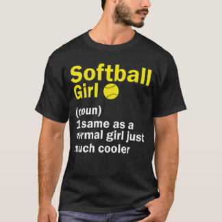T-shirt Définition de fille de softball drôle sassy sports