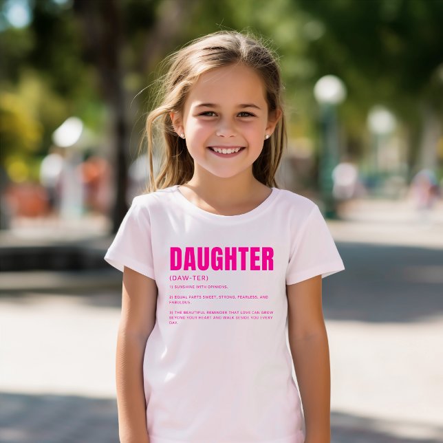 T-shirt Définition de fille drôle et sincère (Créateur téléchargé)