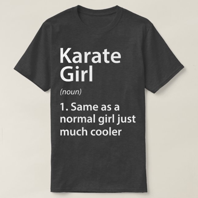 T-shirt Définition de fille karaté (Design devant)