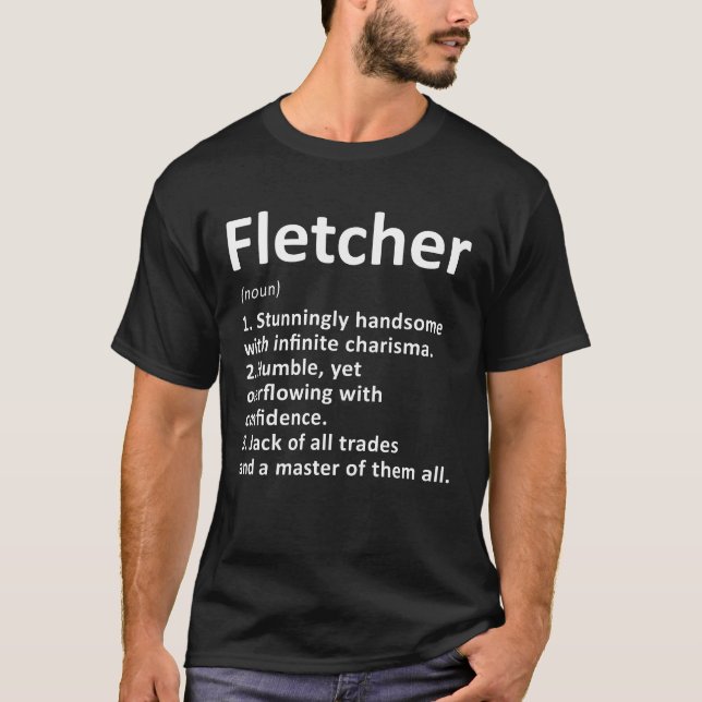 T-shirt Définition de Fletcher Nom Personnalisé Cadeau d'a (Devant)