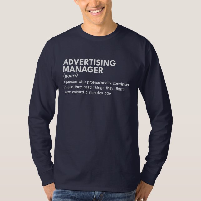 T-shirt Définition de Funny Marketing Manager (Devant)