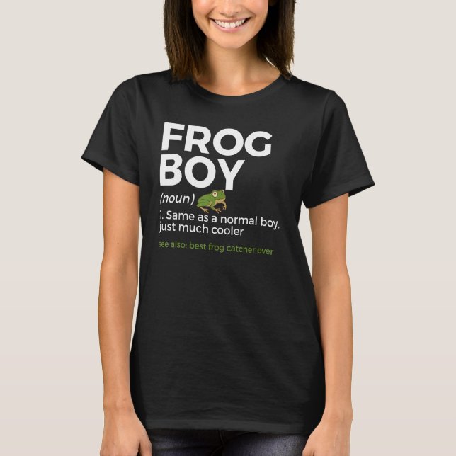 T-shirt Définition de garçon grenouille Meilleur attrapeur (Devant)