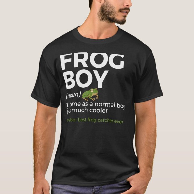 T-shirt Définition de garçon grenouille Meilleur attrapeur (Devant)