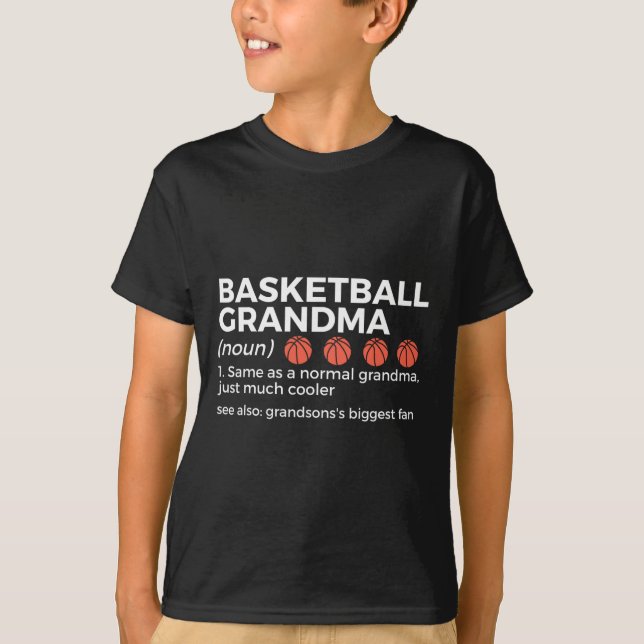 T-shirt Définition de grand-mère de basket Le plus grand F (Devant)