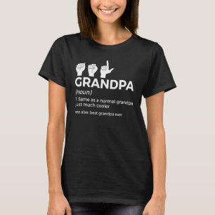 T-shirt Définition de Grand-père en langue des signes amér