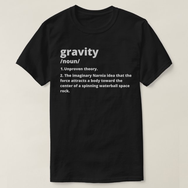 T-shirt définition de gravité 2 (Design devant)
