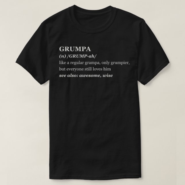 T-shirt Définition de Grumpa (Design devant)