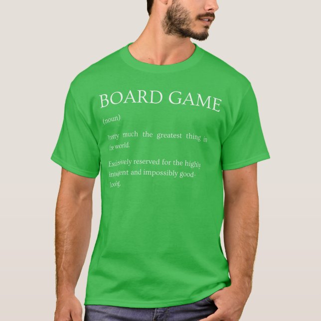 T-shirt Définition de jeu de société Explication drôle de  (Devant)