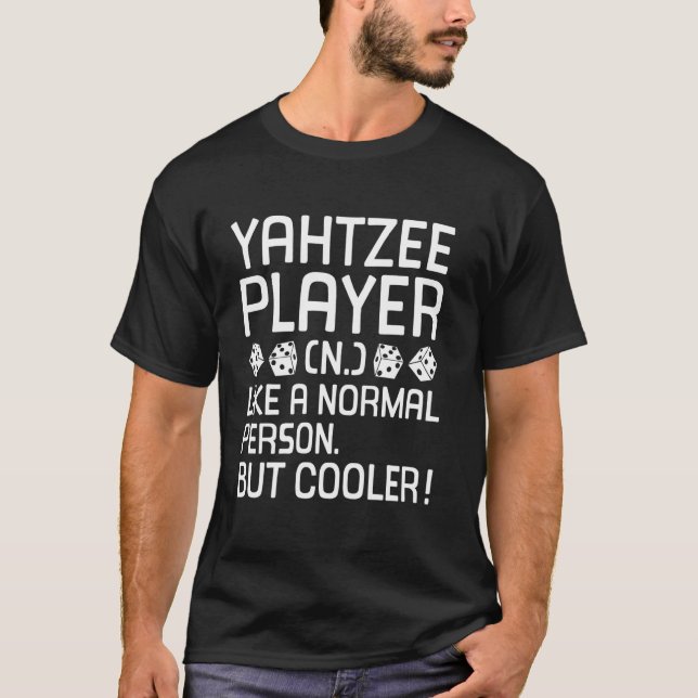 T-shirt Définition de joueur de Yahtzee (Devant)