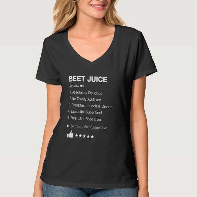 T-shirt Définition de jus de betterave Signifiant Drôle (Devant)