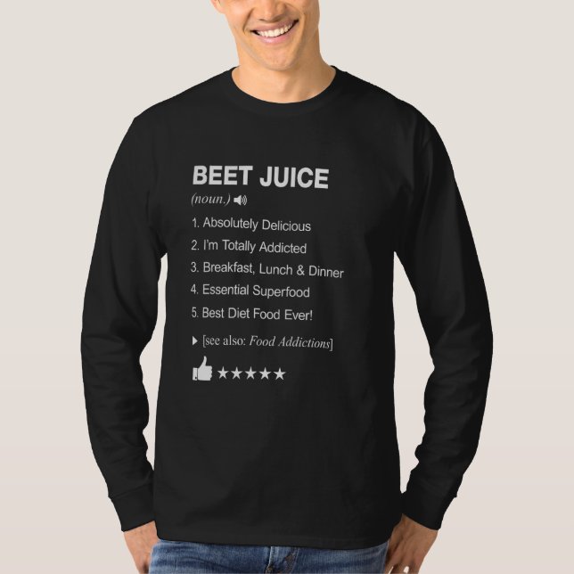 T-shirt Définition de jus de betterave Signifiant Drôle (Devant)