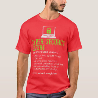 T-shirt Définition de la cybersécurité