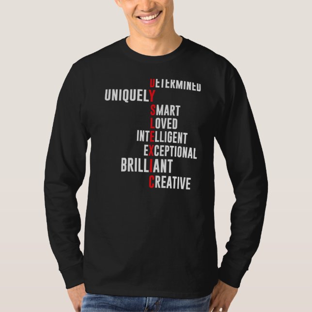 T-shirt Définition de la dyslexie, Déterminé par un Lov in (Devant)