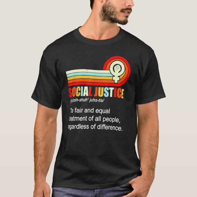T-shirt Définition De La Justice Sociale - Le Tir Juste Et (Devant)