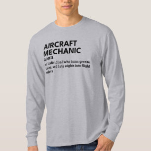 T-shirt Définition de la mécanique de l'aéronef - Maintena