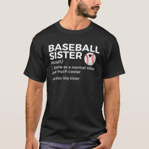 T-shirt Définition de la soeur de baseball Grande soeur
