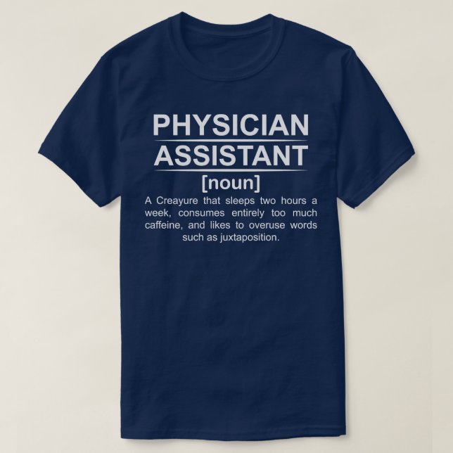 T-shirt Définition de l'adjoint médical (Design devant)