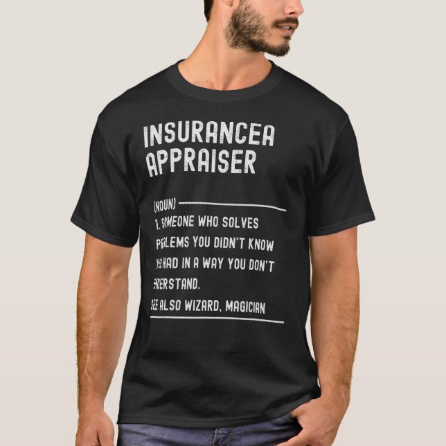T-shirt Définition de l'agent de vente d'assurance Chemise (Devant)