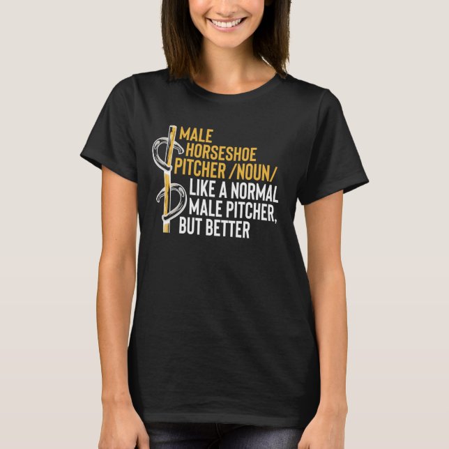 T-shirt Définition de lanceur de fer à cheval masculin (Devant)