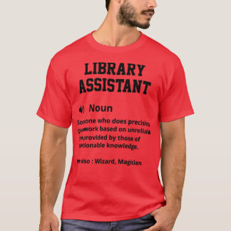 T-shirt Définition de l'Assistant Bibliothèque