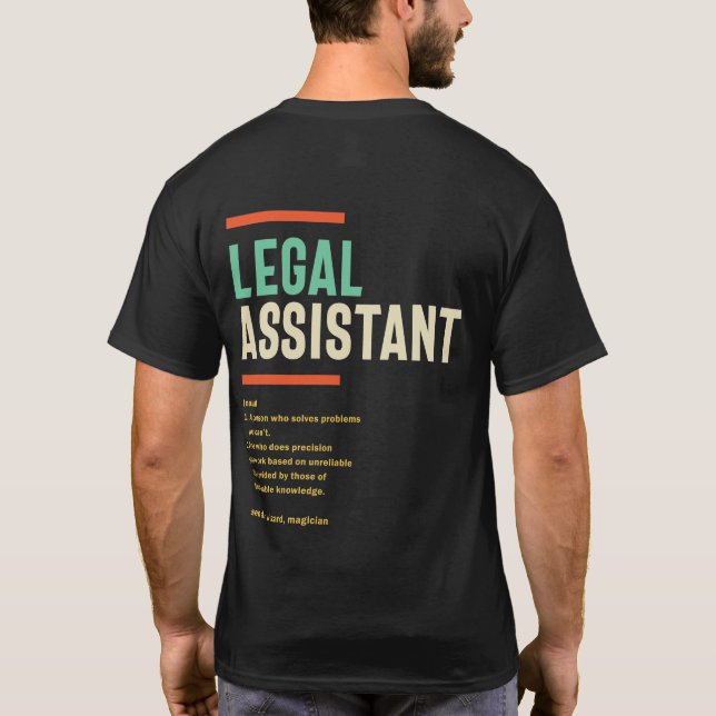 T-shirt Définition de l'assistant juridique (Dos)