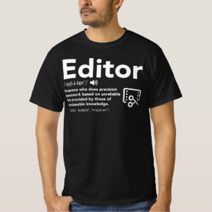 T-shirt Définition De L'Éditeur - Dons Amusants Pour L'