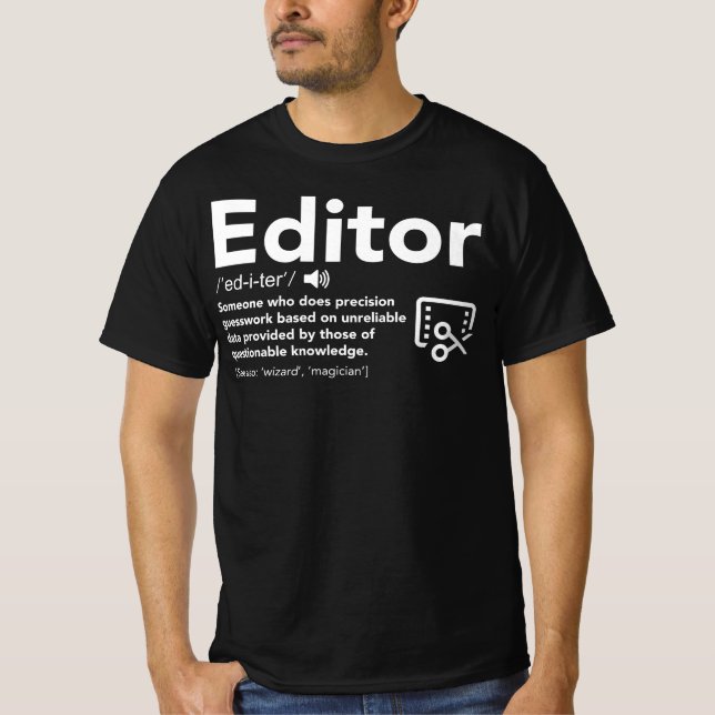 T-shirt Définition de l'éditeur - Drôle cadeau pour l'édit (Devant)