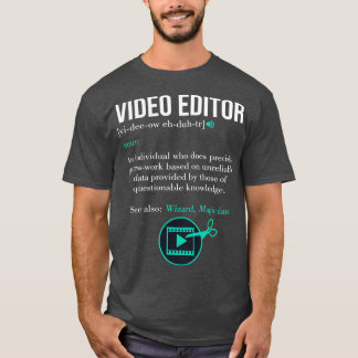 T-shirt Définition de l'éditeur vidéo de réalisation de fi