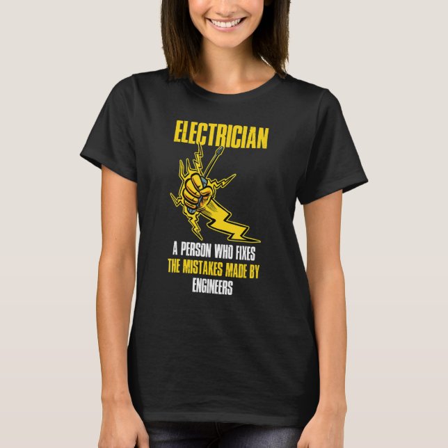 T-shirt Définition de l'électricien (Devant)