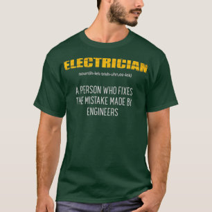 T-shirt Définition de l'électricien vintage - Drôle