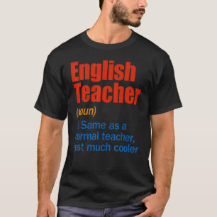 T-shirt Définition De L'Enseignant Anglais Retour À L'Écol