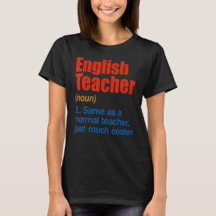 T-shirt Définition De L'Enseignant Anglais Retour À L'Écol