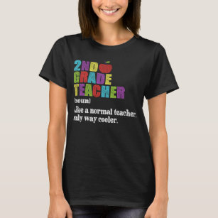 T-shirt Définition de l'enseignant de 2e année Dons à l'éc