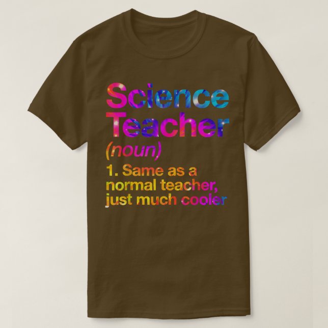 T-shirt Définition de l'enseignant en sciences Premier jou (Design devant)