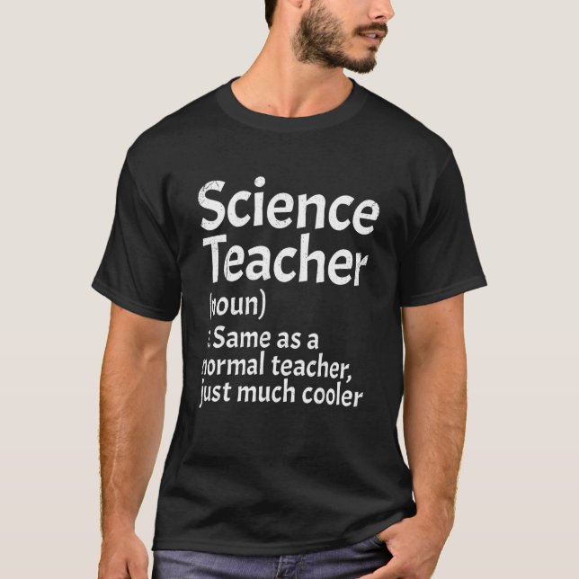 T-shirt Définition De L'Enseignant En Sciences Retour À L' (Devant)
