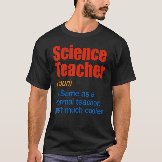 T-shirt Définition De L'Enseignant En Sciences Retour À L' (Devant)