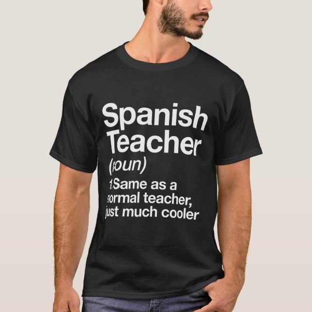 T-shirt Définition De L'Enseignant Espagnol Fun Byter To S (Devant)