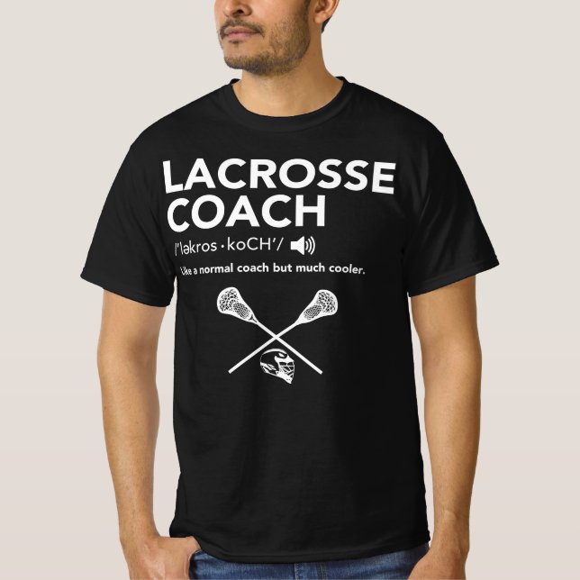 T-shirt Définition de l'entraîneur de crosse (Devant)