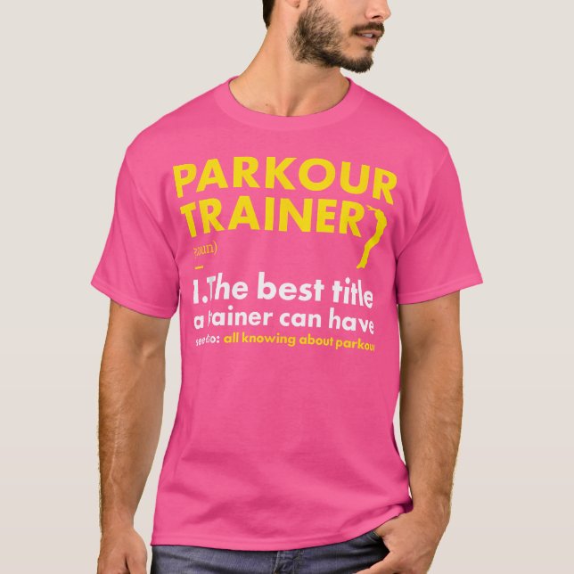T-shirt Définition de l'entraîneur Traceur Parkour (Devant)