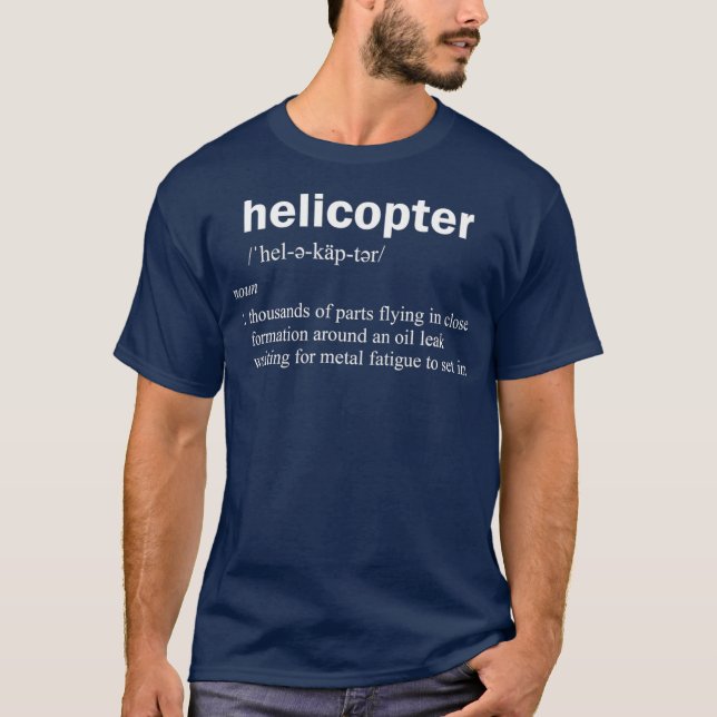T-shirt Définition de l'hélicoptère Pilote de l'aile Rotar (Devant)