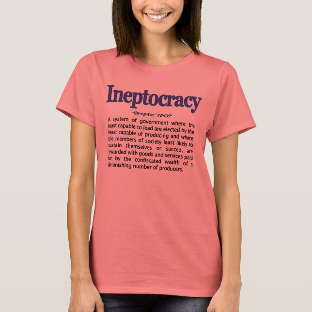 T-shirt Définition de l'ineptocratie (Devant)
