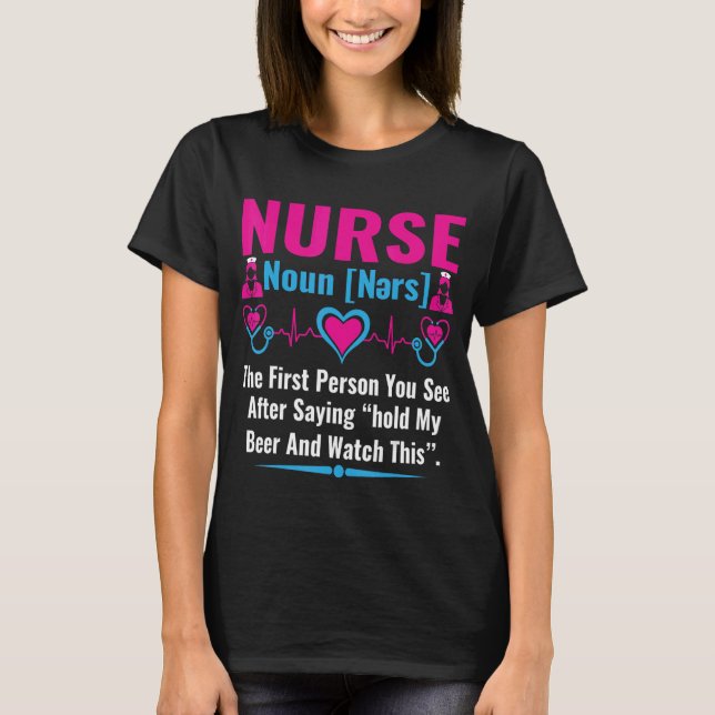 T-shirt Définition de l'infirmière (Devant)