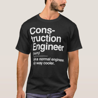 T-shirt Définition de l'ingénieur de construction Normal s