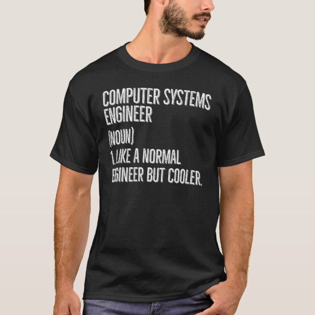 T-shirt Définition de l'ingénieur informatique (Devant)